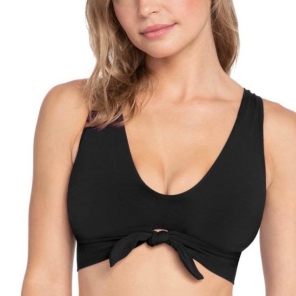 Robin Piccone Tie-Front Bralette Bikini Top - Picture 1 of 6